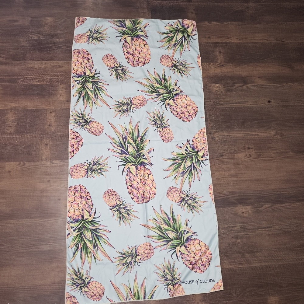 House Of Clouds Pineapple Print Beach Towel
